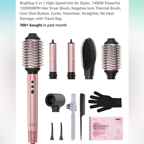 Bright Up Air Wrap Hair Styling Set with Travel Bag